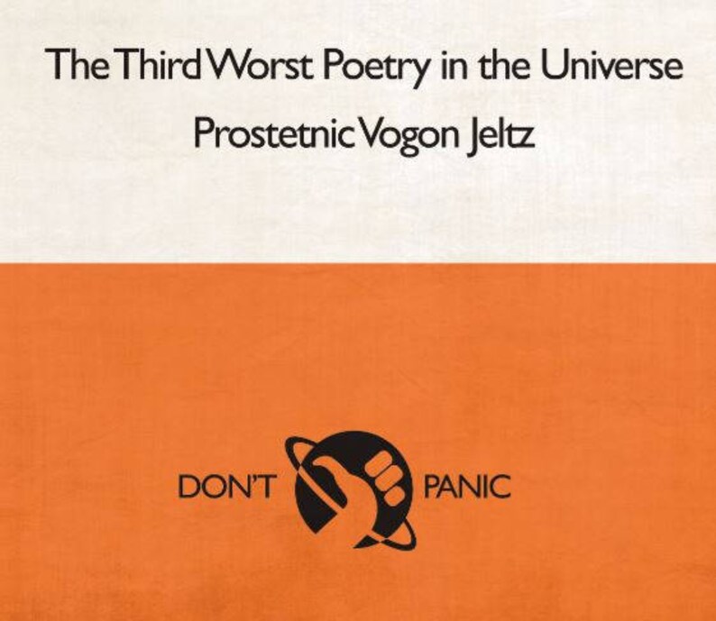 Vogon Poetry book Print/Poster Hitchhiker's Guide to the Etsy
