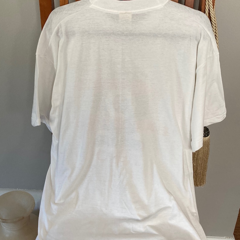 TV show shirt Rock n Roll Graphic Vintage American BandStand Tee Upcycled XL White Cotton Authentic 70/'s Band T shirt Screen Star Tag