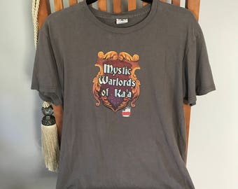 Big Bang Theory Upcycled T-shirt, Mystic Warlords of Ka'a Tee, Gray Size L EUC Vintage Tee, Geek T shirt, TV Show T shirt, Cooper T