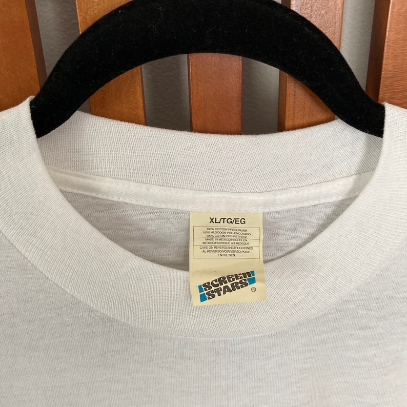 TV show shirt Rock n Roll Graphic Vintage American BandStand Tee Upcycled XL White Cotton Authentic 70/'s Band T shirt Screen Star Tag