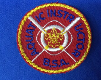 Boy Scout Aquatic Instructor B.S.A Patch