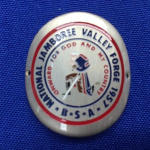 Boy Scout 1957 Jamboree Walking Stick Medallion