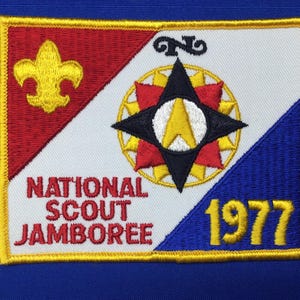 Boy Scout 1977 National Scout Jamboree Original Participant Jacket Patch BSA