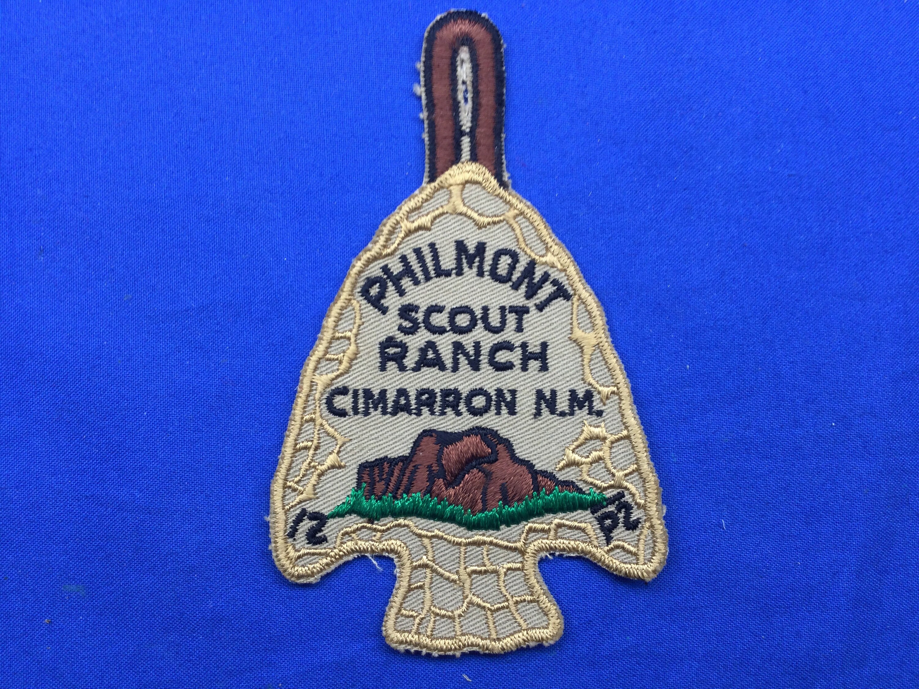 Boy Scout Philmont Scout Ranch Arrowhead Pocket Patch Vintage