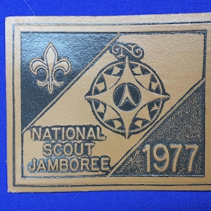 Boy Scout Leather Jacket Patch 1977 National Scout Jamboree