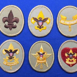 Tan Sew-on VELCRO® Brand Set for Attaching Patches to Scouts BSA Shirts 