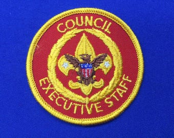 Boy Scout Council Executive Staff Patch Cir: 1970's