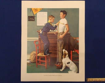 Norman Rockwell Boy Scout Print To Keep Myself Physically Strong 11"x14"