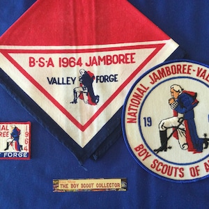 Boy Scout 1964 National Scout Jamboree Set Neckerchief, Pocket & Jacket Patches
