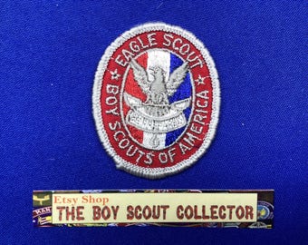 Boy Scout Vintage Eagle Scout Patch Cir 1950-60’s USED/SEWN ON