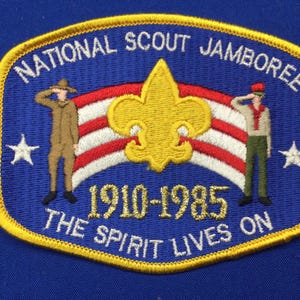 Boy Scout 1985 National Scout Jamboree Original Participant Jacket Patch BSA