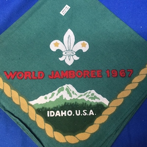 Pañuelo para el cuello del Jamboree Mundial de los Boy Scouts de 1967, Idaho, EE. UU., WSJ