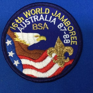 Boy Scout 1987-88 16th World Jamboree Original B.S.A. Contingent Participant Pocket Patch