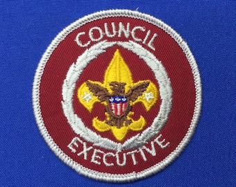Boy Scout Council Executive Patch Cir: 1970's