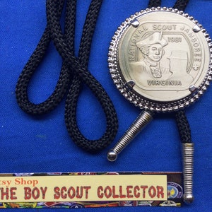 Boy Scouts Of America 1981 National Scout Jamboree Silver Coin Bolo Tie
