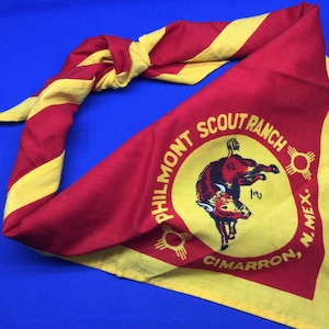 Vintage Boy Scout Neckerchief Philmont Scout Ranch Cimarron, N. Mex.