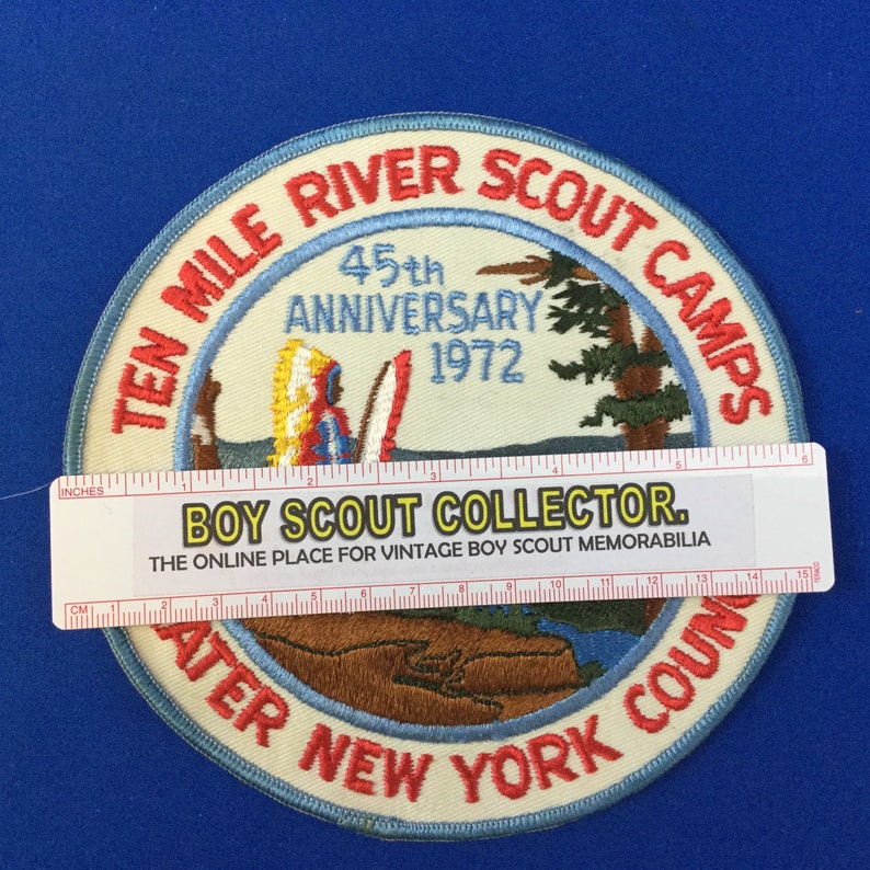 Boy Scout Ten Mile River Scout Camps 1972 45th Anniversary Jacket Patch