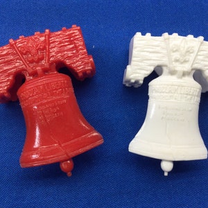 Boy Scout 2 Liberty Bell Neckerchief Slides 1-Red 1-White