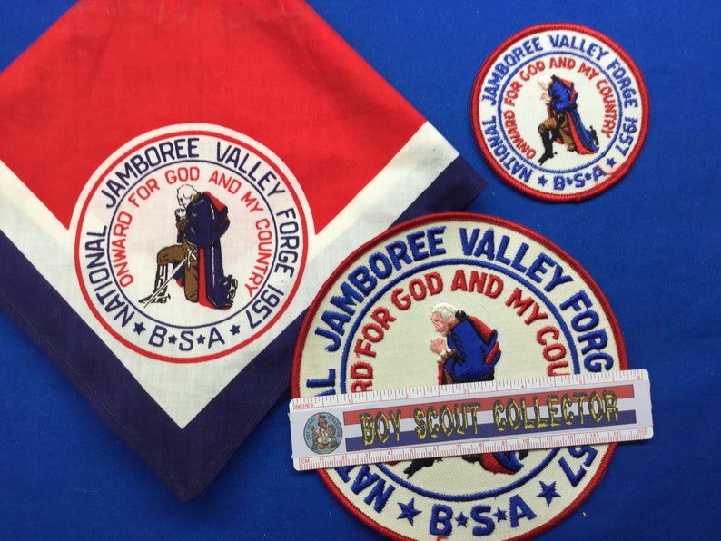 Boy Scout 1957 National Jamboree Original Set Neckerchief Etsy