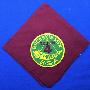 Boy Scout Halstuch Original Region 4 Buckskin Men Ky, W. Va, Ohio
