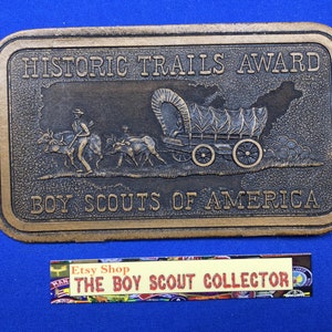 Boy Scout Leather Patch Historic Trails Award Boy Scouts Of America