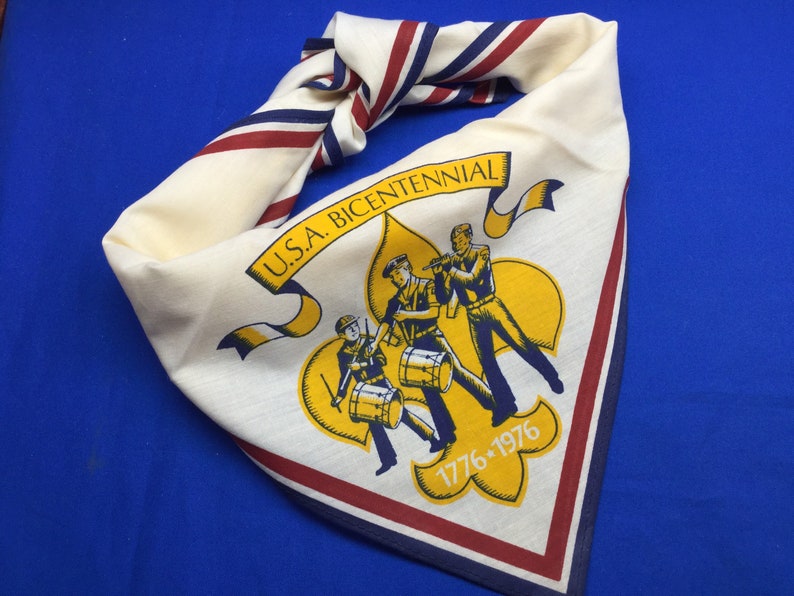 Vintage Cub Scout Neckerchief Makes Great Face Mask U.S.A. Bicentennial