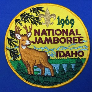 Écusson original BSA pour veste de participant au Jamboree national des scouts de 1969