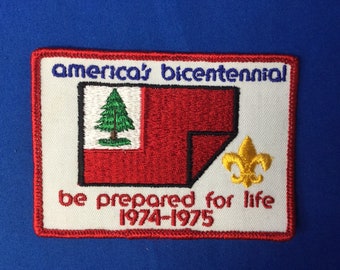 Boy Scout Americas Bicentennial Patch Be Parepared For Life 1974-1975
