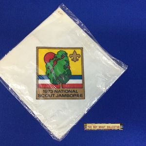 Vintage Boy Scout 1973 National Scout Jamboree Ladies Kerchief / Scarf