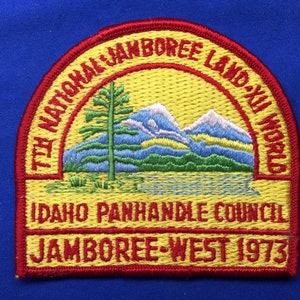 Boy Scout 1973 7th National Jamboree West Idaho Panhandle Council Patch