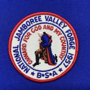 Boy Scout 1957 National Jamboree Real Original Participant Pocket Patch BSA