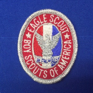 Vintage 1985 Boy Scout Eagle Scout Patch: Type 7 Sylver Mylar