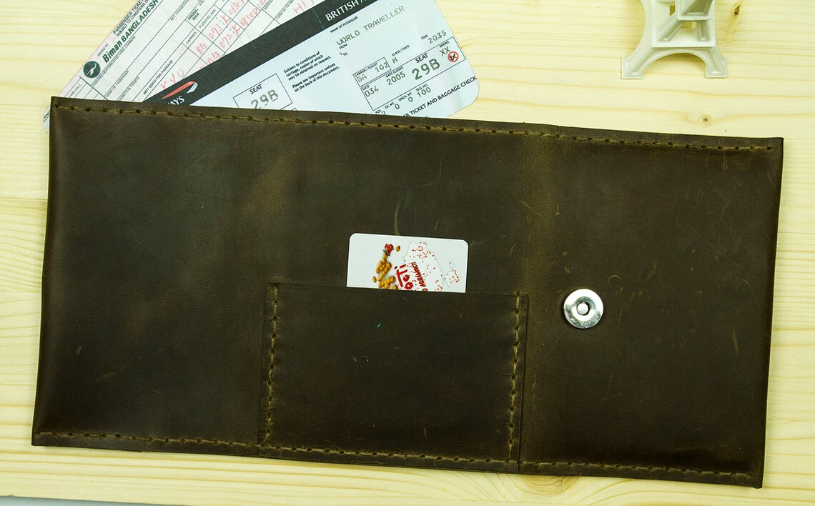 Leather Travel Wallet Nomad Passport Case Travel Organizer Etsy