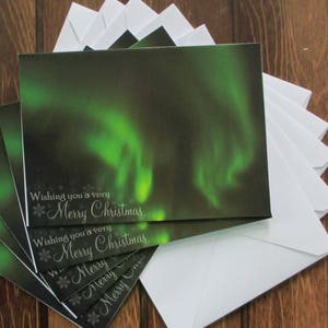 Northen Lights Christmas Card pack of 5