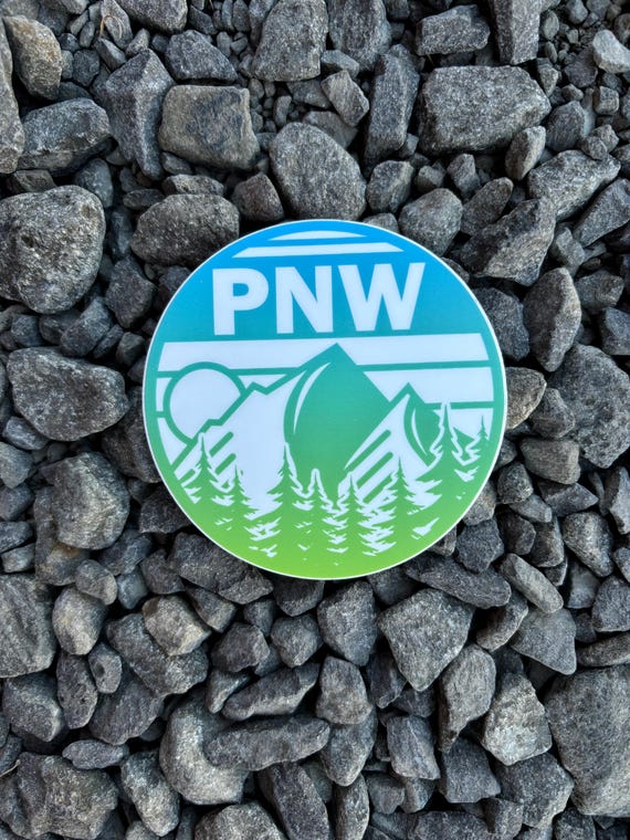 3" Color fade Pacific Northwest "PNW" Sticker