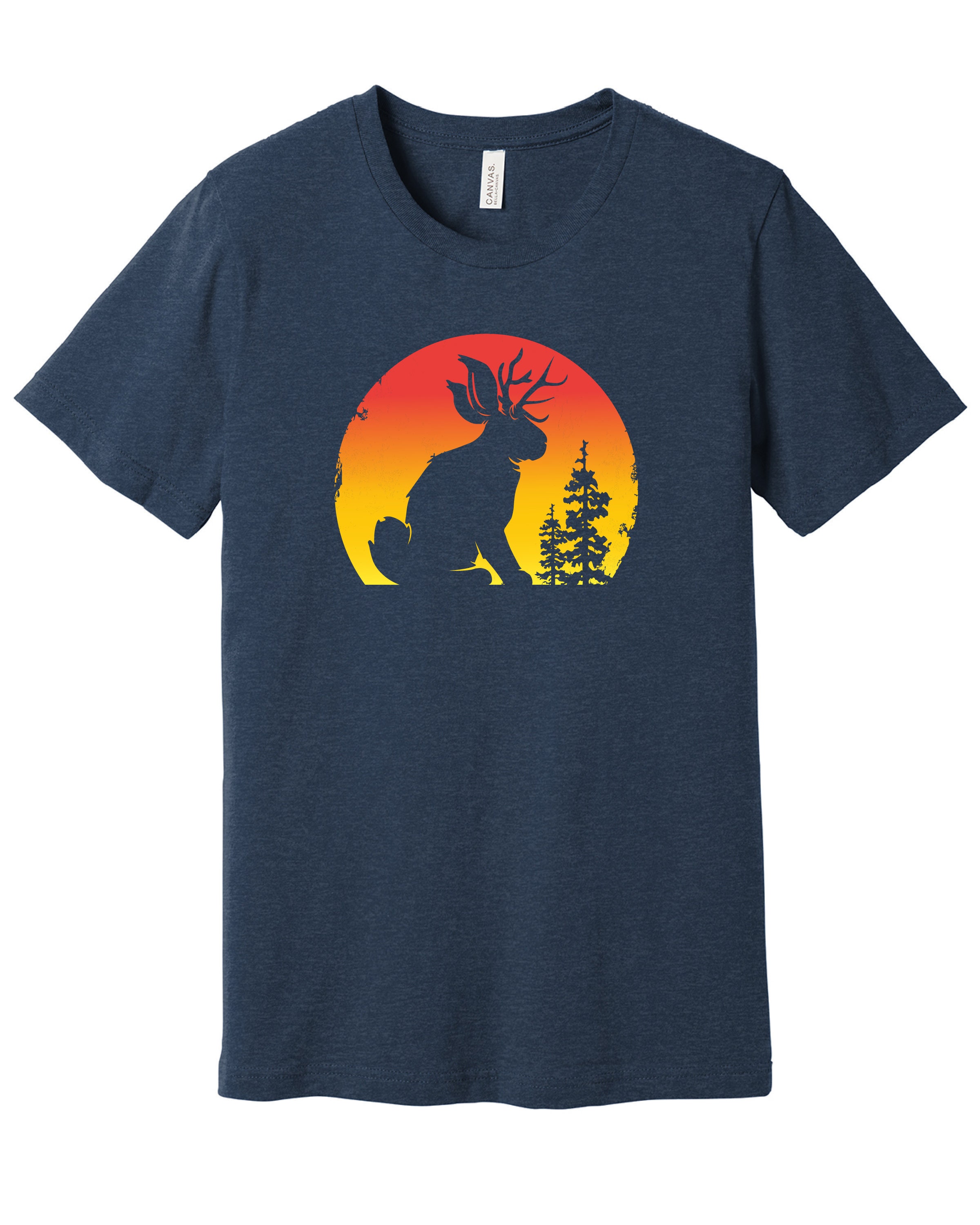 thumbnail interactive-video image 1 of Jackalope T Shirt Jackrabbit Antelope Horns Cryptids Cryptozoology... 1 of 13