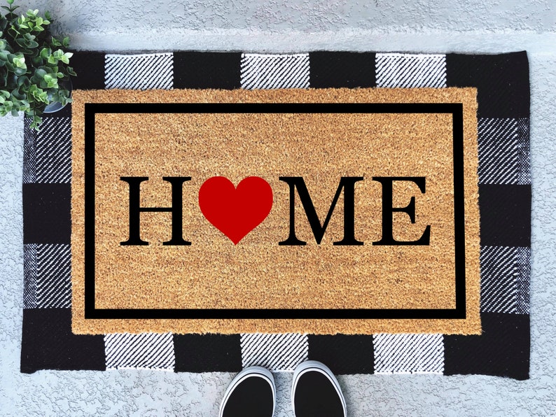 Home Doormat Heart Doormat Valentines Day Decor Etsy