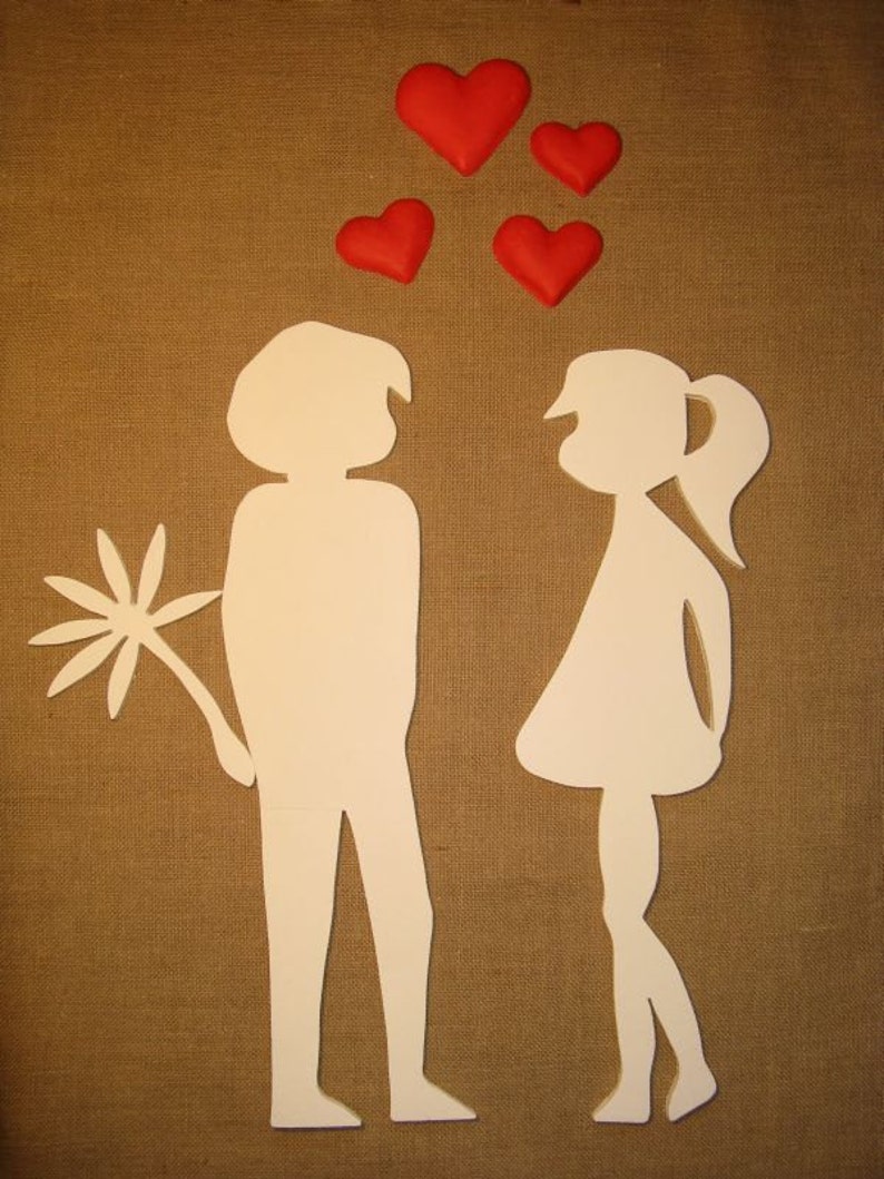 Girl or Boy romantic decoration for you and your place Ideal gift for friend. 3D Wall decors lovers picture on the wall