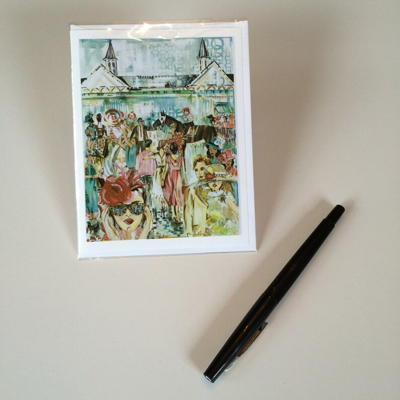 2014 Kentucky Derby Design Greeting Card Etsy