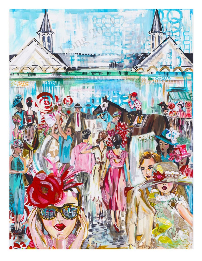 2014 Kentucky Derby Design Greeting Card Etsy