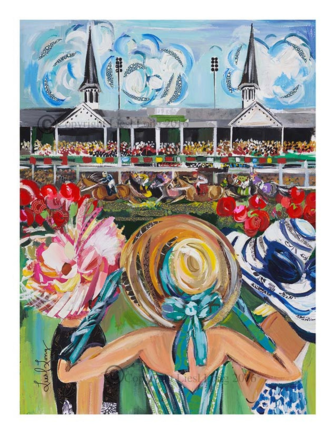2016 Kentucky Derby Design Greeting Card Etsy