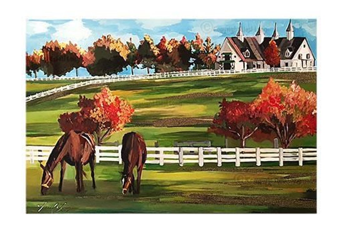 2016 Versailles Horse Farm Print Etsy