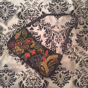 Clutch purse multi colored embellished purse, Art Deco , vintage clutch purse for any formal occasion.