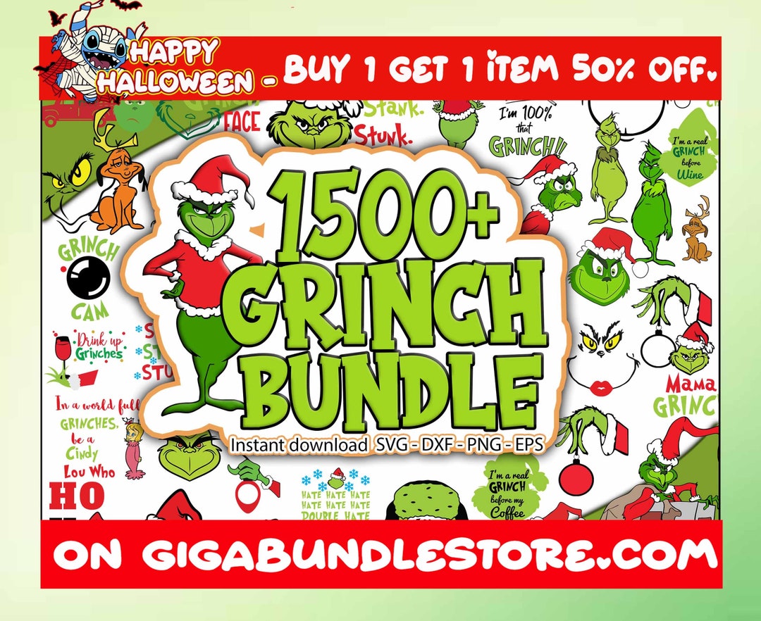 Grinch Face SVG Bundle, PNG, Cricut, Grinch Svg, Christmas Svg, My Day