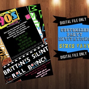 Customized 90&#39;s Party Invitation