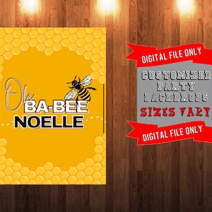 Ba-Bee Party Backdrop
