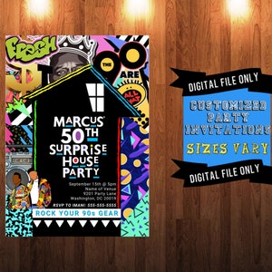 Customized 90s House Party Invitation