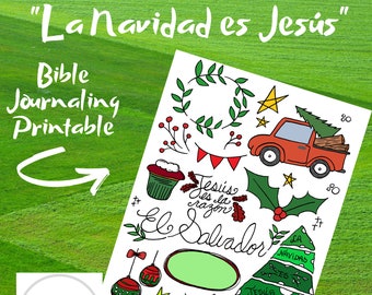 La Navidad es Jesus - Spanish Bible Journaling - Printable - Bible Study - God - Faith - Print - Digital Download - Planner - Christmas