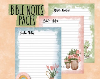 Bibelanteckningssidor - Bibeljournaling - Direkt nedladdning - Kristen utskrivbar - Klistermärken - Tro utskrivbar - Bibel utskrivbar - Skrivbordsmaterial