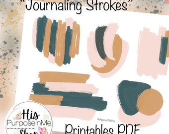 Journaling Strokes - Bible Journaling - Printable - Bible Study - Boho Printables - Instant Download - Organic